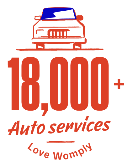 18,000+ Auto services love Womply badge