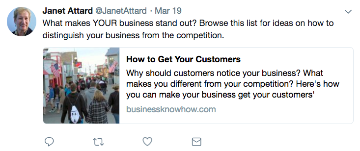 How to get your customers' attention by Janet Attard