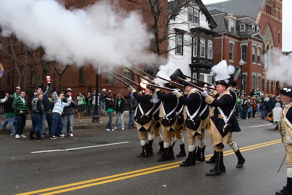 minutemen in Boston's St. Paddy's parade