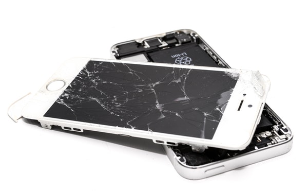 Image of smashed and broken white iPhone for Local SEO