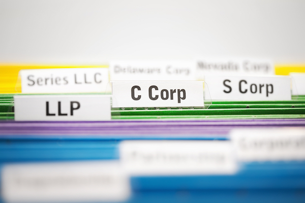 file tabs with LLC S corp C corp for how to incorporate small business