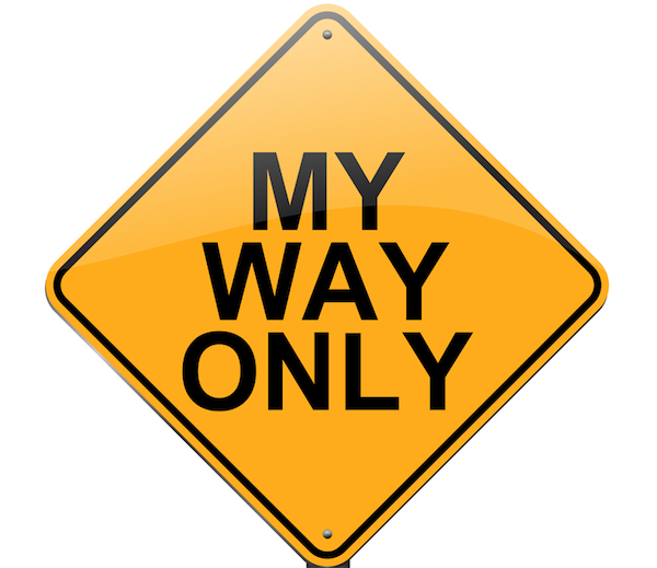 street sign saying my way only for employee delegation
