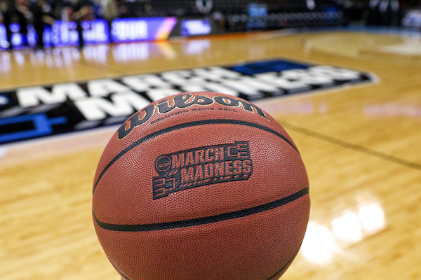 basketball on floor for march madness small business events