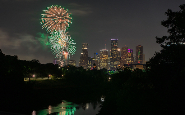 houston fireworks at night for small business events