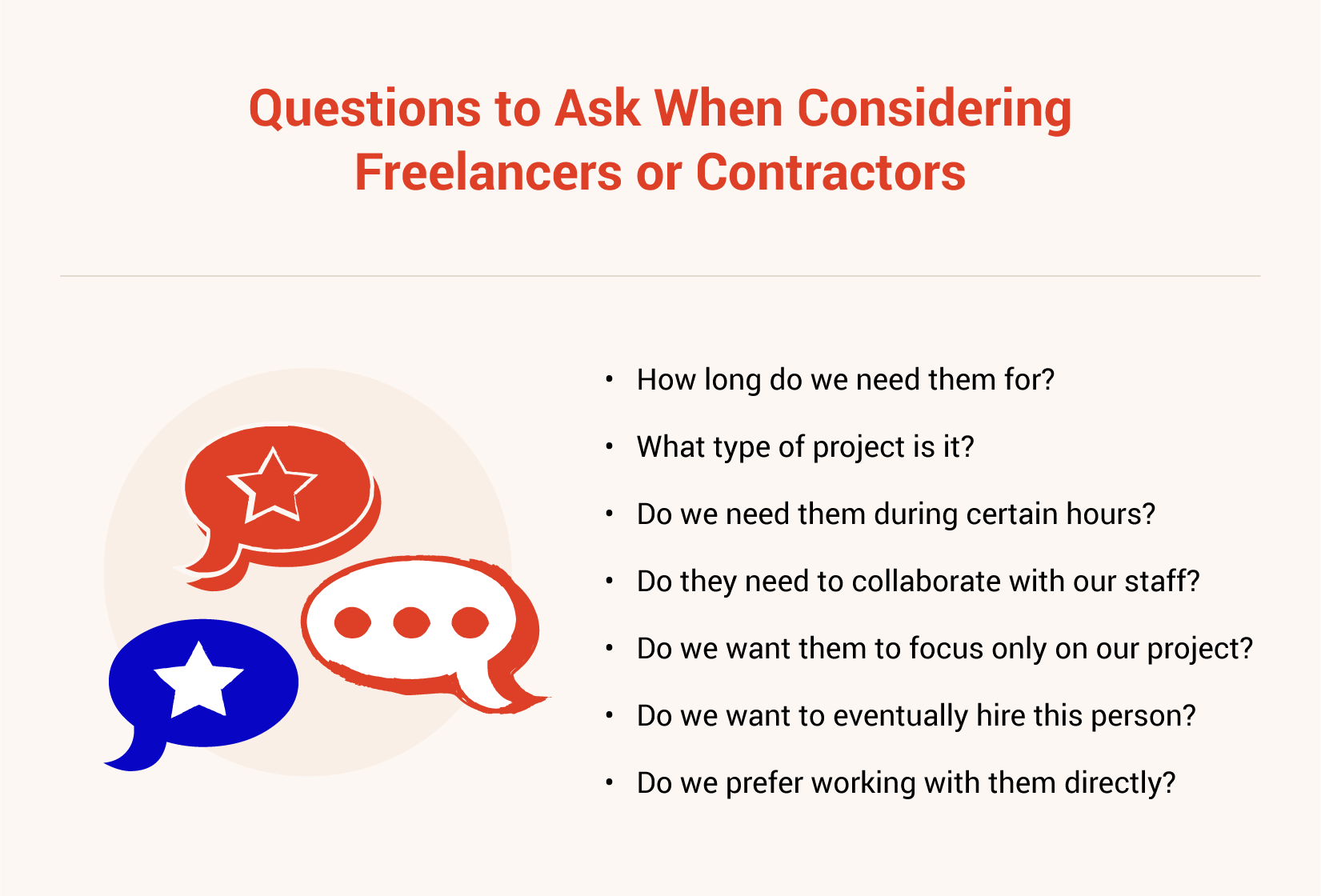 questions to ask when considering freelancers or contractors